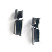 Sterling silver double column earrings. Jane Pellicciotto