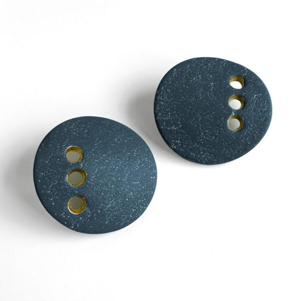 Polymer clay disc earrings. Jane Pellicciotto