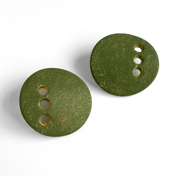 Polymer clay disc earrings. Jane Pellicciotto